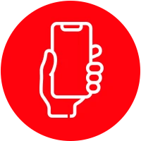 Teléfono móvil en la mano, acceso rápido desde cualquier dispositivo*